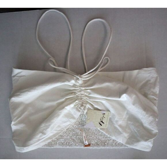 Free People Women's Sz 10 White Longline Shorts and Crop Top Minnie Set - Picture 4 of 10